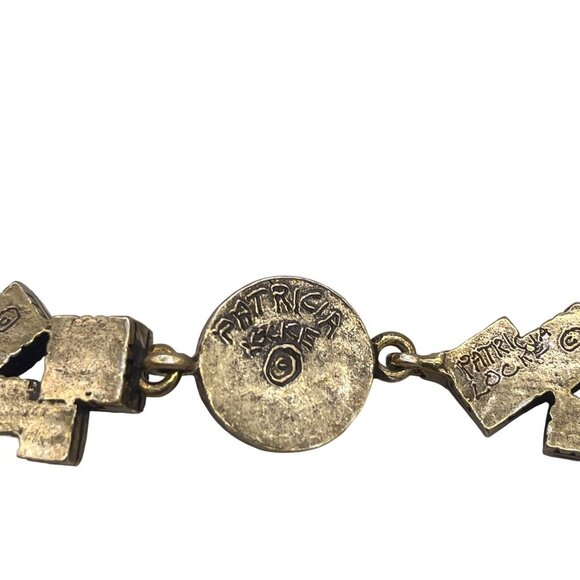 Patricia Locke Multi-Stone Gold Toned Bracelet B135 7" HTF RARE - Picture 6 of 8